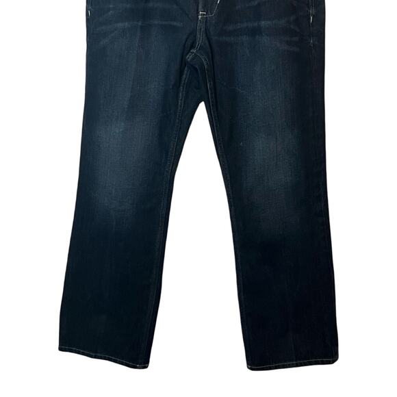 Helix Jeans Mens 34" Waist Blue Boot Cotton Pockets Zip Close Medium Wash - Picture 4 of 10